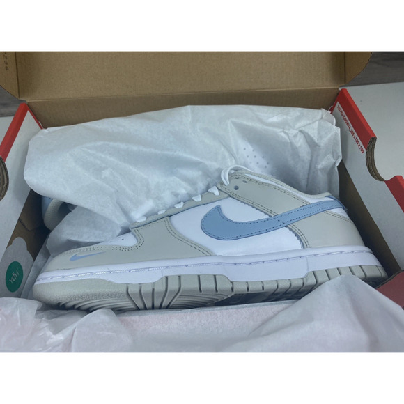 Nike Dunk Low WMNS Sz 12W White/LT Armory Blue HF0023-100 Fast FREE Shipping - Picture 6 of 6